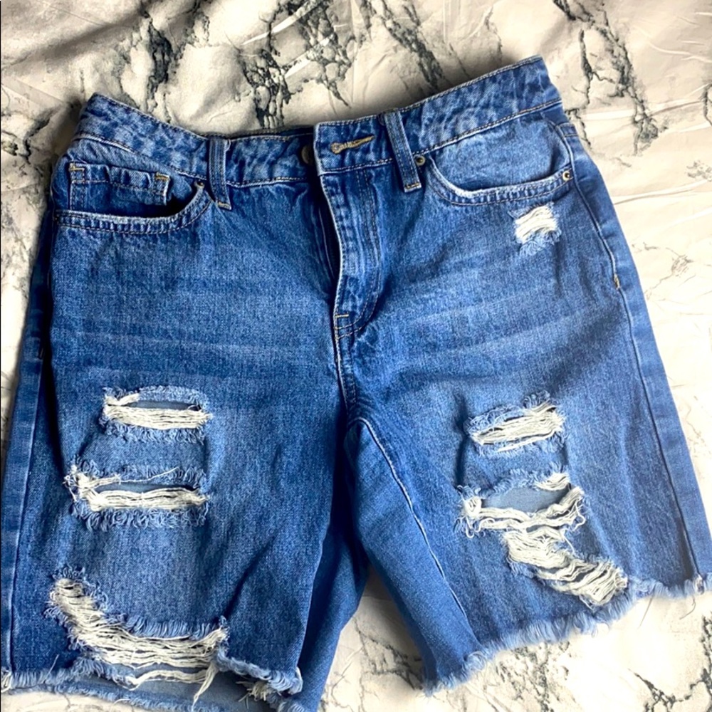 Distressed Jean Shorts